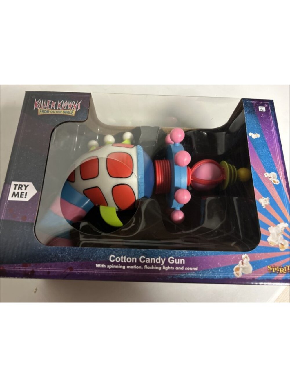 Killer Klowns Cotton Candy Toy Gun Spirit Halloween Accessory Collectible In Box - Picture 3 of 9